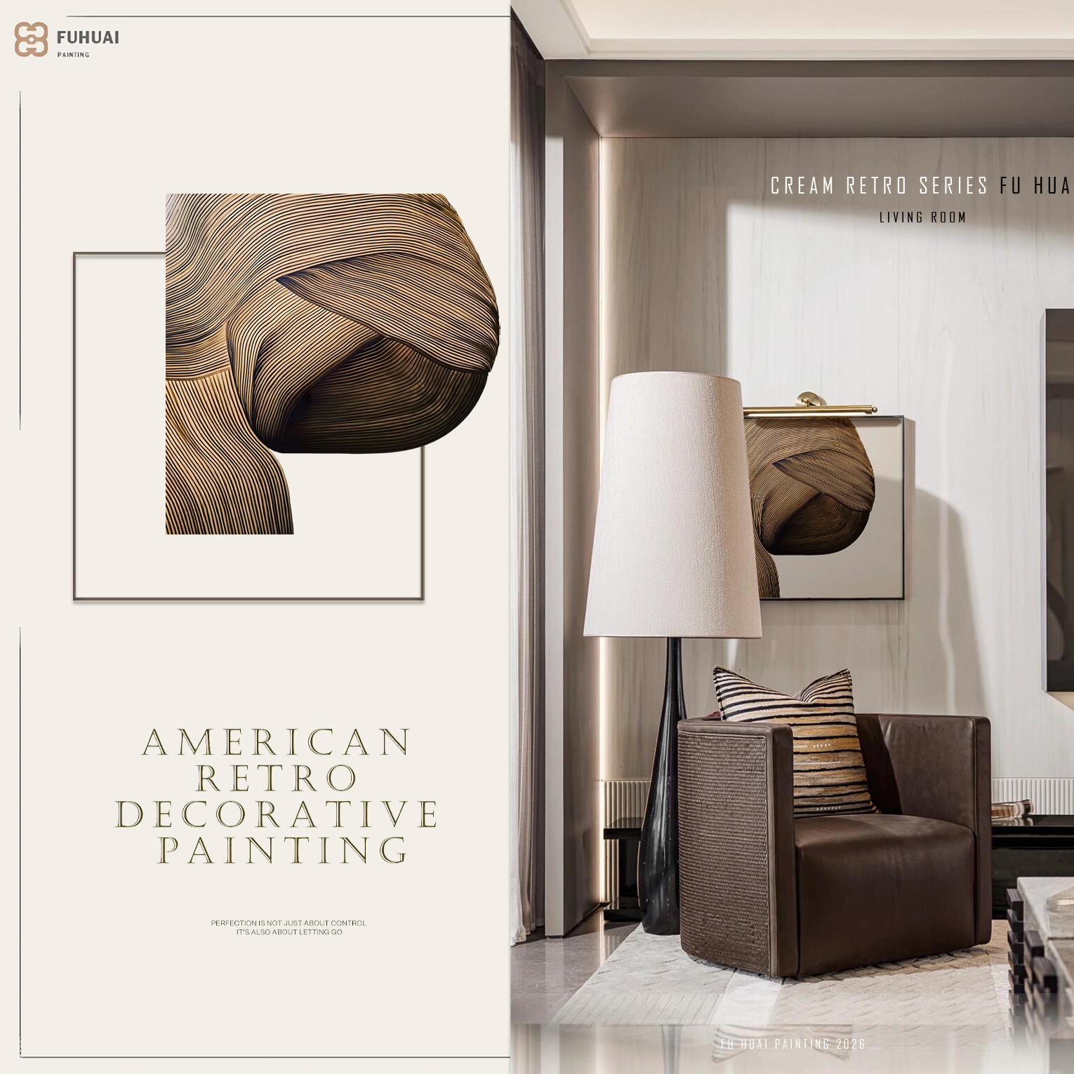 FU HUAI premium living room wall art scene